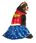 Rubie's unisex adult 580286 Official Rubie s DC Comic Wonder Woman Pet Dog Costume Super Hero Gift Big Dog Size XXL, Multicolor, XXL UK Halloween Halloween