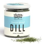 Super Garden Premium Freeze Dried Dill | 100% Natural and Aromatic Herb | Perfect for Cooking, Sauces, and Pickling | No Additives or Preservatives | Long Shelf Life | 20g