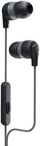 Skullcandy Ink'd+ in-Ear Wired Earbuds, Microphone, Works with Bluetooth Devices and Computers, Black/Black/Grey