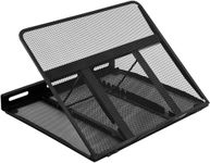 Amazon Basics Ventilated Adjustable Ergonomic Laptop Stand, 33 x 28.7 x 18.5 cm, Black