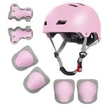 Kids Bike Helmet Adjustable Toddler Helmet with Knee Elbow Wrist Pads for Kids Ages 2-5-8-14 Boys Girls, Multi-Sport Skating Balance Bike Skateboard Scooter Rollerblading Helmet Set