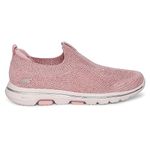 Skechers Womens Go Walk 5-Starlit Walking Shoes Vegan Sparkle Effect Colid Colored Knit with Woven-in Metallic Detail Lt.Pink - 5 UK (124214)