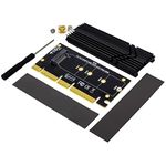 ACTIMED NVMe PCIe Adapter M.2 SSD to PCI-e/Powerful Heat Sink Dissipation/Compatible with X8, X16 PCI-e Interface/for M-Key M.2 SSD / 2230, 2242, 2260, 2280 / Bundle Pack Included