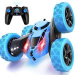 Remote Control Car Stunt RC Cars, 90 Min Playtime, 2.4Ghz Double Sided 360° Rotating RC Crawler with Headlights, 4WD Off Road Drift RC Race Car Toy for Boys and Girls Aged 6-12