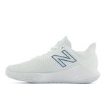 New Balance Women's Fresh Foam X Lav V2 Hard Court Tennis Shoe, White/Laser Blue, 8 Wide