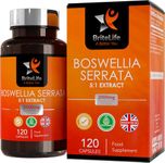 BL Boswellia Serrata Capsules | 120 High Strength Boswellia Extract 5:1 Capsules - 2000mg Boswellia Per Serving | Non-GMO, Gluten & Allergen Free | Manufactured in The UK