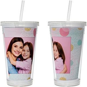Photo Acrylic Tumbler with Straw