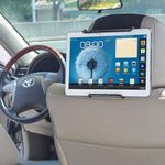 TFY Universal Car Headrest Mount Holder with Angle- Adjustable Holding Clamp for Tablets - Compatible with iPad 9/8/7 - iPad Mini 6 - Air 5 - Pro 12.9" - Samsung Galaxy Tab S8 - Tab A and More