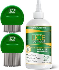 Lice Treatment | Shampoo & Two Combs | Helps Cure Lice, Super Lice & Nits | Repels & Prevents | Pesticide Free | 100% Natural | Tea Tree + Coconut Oil | Best Value | Smells Great.