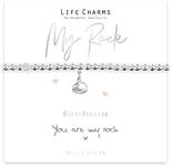 Life Charms You Are My Rock bracelet, Crystal