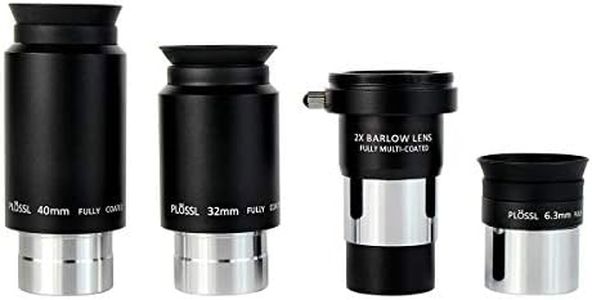 SVBONY Telescope Eyepiece Barlow Lens Set Telescope Accessory Kit with 2X Barlow Lens 4 Element Plossl Design 6.3mm 32mm 40mm for Astronomical Telescopes