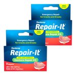 Dentemp Repair Kit - Repair-It Advanced Formula Denture Repair Kit (Pack of 2) - Denture Repair Kit Repairs Broken Dentures - Denture Repair to Mend Cracks & Replace Loose Teeth