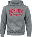 Barnesmith Boston University, BU Terriers, Adult Unisex Hooded Sweatshirt, Classic, Charcoal Grey, Medium