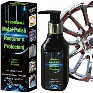 YIZHONG Metal Chrome Polish Aluminum Polishing Kit High Gloss Finish for Wheels, Car Polish Trim & Bumpers 8 Fl Oz