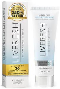 LIVFRESH Toothpaste Gel, Clinically Proven to Remove Plaque 250% Better, Improves Gum Health 190% Better, Prevents & Reduces Tartar, Mild Peppermint