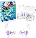 Hearprotek Swimming Ear Plugs Adults, 2 Pairs Silicone Ear Protection Waterproof Swim Ear Plugs for Swimmers, Water, Pool, Shower, Bath, Swim Ear (Purple)