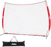 Collapsible Barricade Backstop Net 12x9 ft, Net for Lacrosse, Baseball, Basketball, Soccer, Field Hockey and Softball Practice Barrier, Portable Hitting Net for Backyard, Park, with Carry Bag