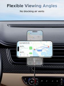 UGREEN MagFlow 25W Wireless Car Charger – Fast Magnetic Charging Mount