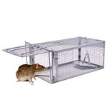 Quality Rat Trap, Humane Live Animal Mouse Cage Traps, Catch and Release Mice, Rats,Chipmunk, Pests, Rodents and Similar Sized Pests for Indoor and Outdoor, 10.6 X 5.63 X 4.33 Inches, One-Door