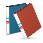 TULMAN 10 Pockets Bound A3 Size Presentation Display Book Portfolio File Binders with Plastic Clear Sleeves Document Organizer for Music Sheets Artwork Drawing for School Office - (Color May Vary)