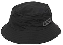 FCS Essential Surf Bucket Hat Black XL - Sun Protection Premium Wide Brim Sun Hat to Protect Against UV Sun Rays for Hiking Camping Fishing - Lifestyle Beach Apparel