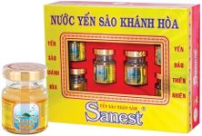 SANEST Concentrated Birds Nest Drink with Ginseng and Fucoidan Essence (Pack of 6 Jars), Natural Nutrient Health Drink, Immunity Boosting, Anti Aging, Support Skin Health and Antioxidant