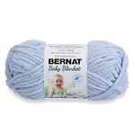 Bernat Baby Blanket Yarn - Super Bulky Gauge - 3.5oz Single Ball Machine Wash and Dry (Blue ) - 6.