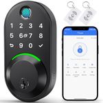 Yamiry Smart Deadbolt Door Lock with Keypad: Fingerprint Smart Deadbolt - Keyless Entry Door Lock - Digital Smart Locks for Front Door - App Remote Control and Pro Security