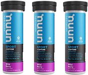 Nuun Energy: Wild Berry Electrolyte +Caffeine Drink Tablets (3 Tubes of 10 Tabs)