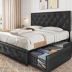 Yaheetech King Size Upholstered Bed