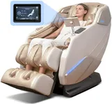 MYNTA Massage Chair Full Body with Heat, Zero Gravity SL-Track 3D Massage Chairs with Thai Stretching, 12 Modes,12 Massage Techniques, Calf & Foot Massage, Wireless Charging, White Noise