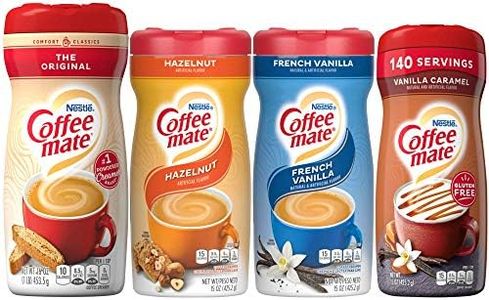 Coffee mate Powdered Creamer Variety 4 Pk, 1 of each of the following: Original, Hazelnut, French Vanilla, Vanilla Caramel