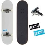 CCS Logo Skateboard Complete (White, 8.25")