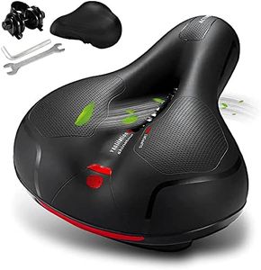 Comfortable Bike Seat Cushion -Bicycle Seat for Men Women with Dual Shock Absorbing Ball Memory Foam Waterproof Wide Bicycle Saddle Fit for Stationary/Exercise/Indoor/Mountain/Road Bikes