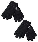 Undercover Childrens 2 Pack Fleece Thinsulate Gloves Black 6-7