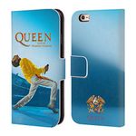 Head Case Designs Officially Licensed Queen Freddie Mercury Live At Wembley Key Art Leather Book Wallet Case Cover Compatible With Apple iPhone 6 / iPhone 6s