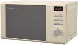 Russell Hobbs RHM2064C 20 Litre 800 W Cream Digital Heritage Microwave with 5 Power Levels, Automatic Defrost, 8 Auto Cook Menus, Clock & Timer, Easy Clean