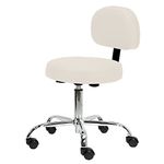 EARTHLITE Pneumatic Massage Salon Drafting Stool - No Leaking (vs. Hydraulic), Adjustable, Rolling, CFC-Free/Medical Spa Facial Chair