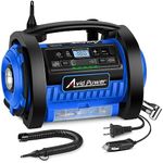 AVID POWER Tire Inflator Portable Air Compressor, 12V DC / 110V AC Car Tire Pump, Air Mattress Pump with Inflation and Deflation Modes, Dual Powerful Motors, Digital Pressure Gauge