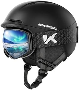 InnerKing Ski & Snowboard Helmet with Goggles Set, 360° Full-Head Fit