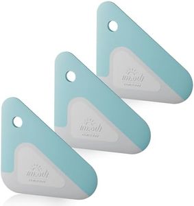 Food Scraper, 2-in-1 Pot and Pan Dish Scraper, Nylon and Silicone, Kitchen Scraper Tools for Cast Iron Skillets, Cookware, Dishes, Pans and Pots, Heat Resistant, Set of 3 - Blue