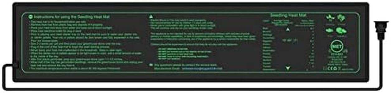 Plant Heating Mat,Waterproof Heating Pad | Plant Heating Mat for Indoor Gardening, Hydroponics, Germination, 4" x 20.67"