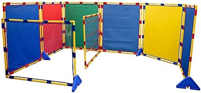 Children's Factory Big Screen Clear PlayPanel Super Set of 8, Kids Room Dividers, Classroom Privacy Screens, Rainbow