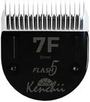 Kenchii Professional Dog Clipper Blade Flash 5 Pet Hair Clipper - Detachable Stainless Steel Blades for Dog Grooming - Hair Clippers & Accessories Pet Shaving Blades. (KEFB5-7F)