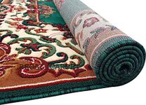 Regal Carpet Acrylic Persian Carpet (Green, 5 X 7 Feet)