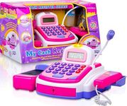 Famous Quality Plastic Electronic Cash Register Toy, Multicolour, 3 Years and Above