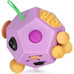 VCOSTORE 12 Sided Fidget Toys - Dodecagon Fidget Toys Relieves Stress and Anxiety Relaxing Fidget Toys Cube for Adults and Kids with ADHD,OCD,ADD (Purple)