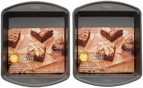 Wilton Perfect Results Premium Non-Stick 8-Inch Square Cake Pans, Set of 2