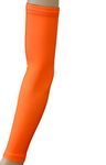 Sports Farm NEW Solid Color Moisture Wicking Compression Arm Sleeve (Orange, Adult Medium)