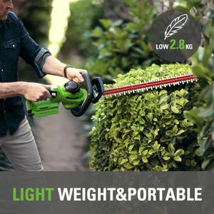 Greenworks 40V Cordless Hedge Trimmer – Lightweight, Battery Powered
